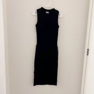 Future Collective Reese Blutstein Midi Black Sweater Dress with side ties